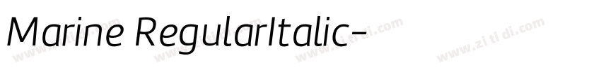 Marine RegularItalic字体转换